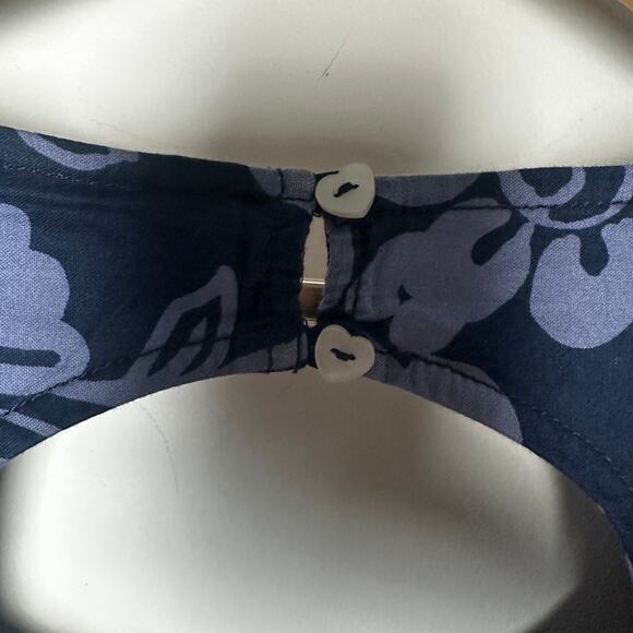 NWOT Free People Delilah blue floral puff smocked backless Mini Dress size S - Picture 4 of 6